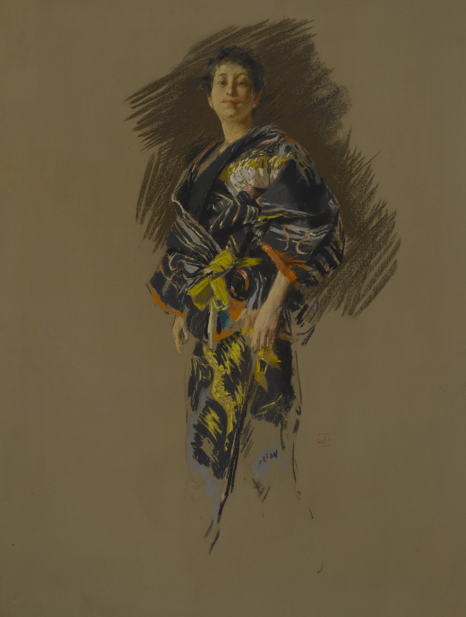 Japon Kostümlü Kadın, 1882 dolayları by Robert Frederick Blum