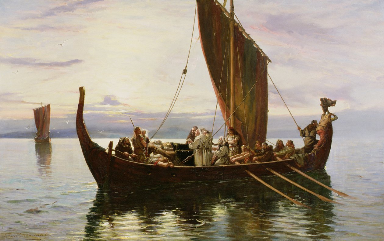 Vikinglerin Son Yolculuğu, 1882 by Robert Gibb