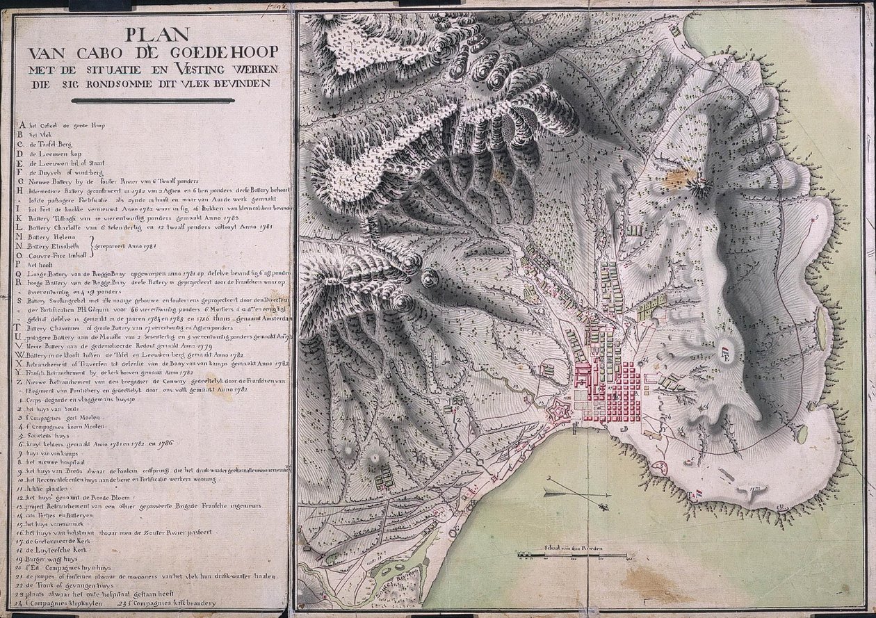 Cabo de Good Hope Haritası by Robert Jacob Gordon