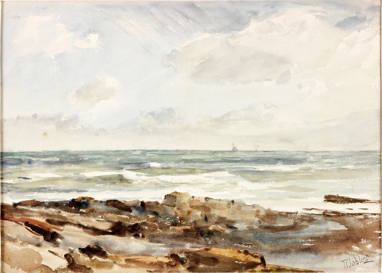 Deniz manzarası (kağıt üzerine sulu boya (yıkama) by Robert Jobling