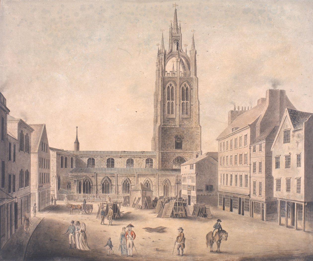 St Nicholas Kilisesi, Newcastle upon Tyne (kağıt üzerinde mürekkep ve tuvalet) by Robert Johnson