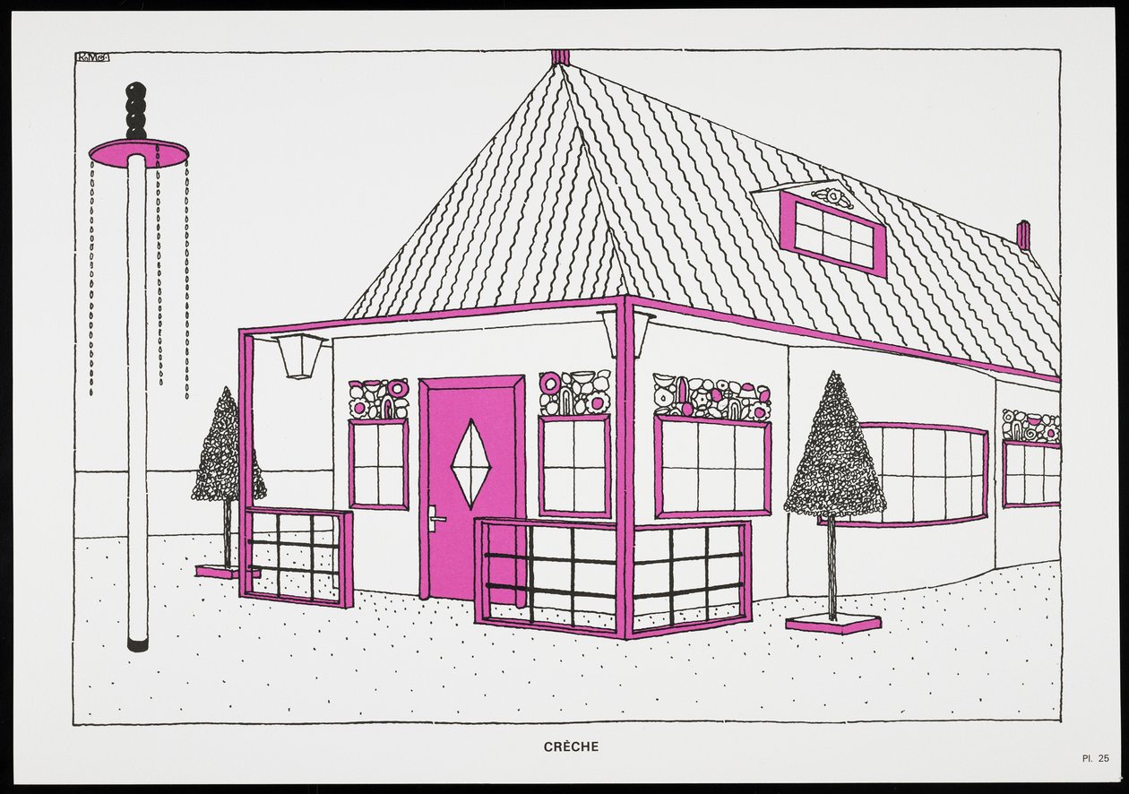 Kreş, Une Cite Moderne'den, Çizimler, Rob Mallet-Stevens Architecte, 1987 (yayınlandı) by Robert Mallet Stevens