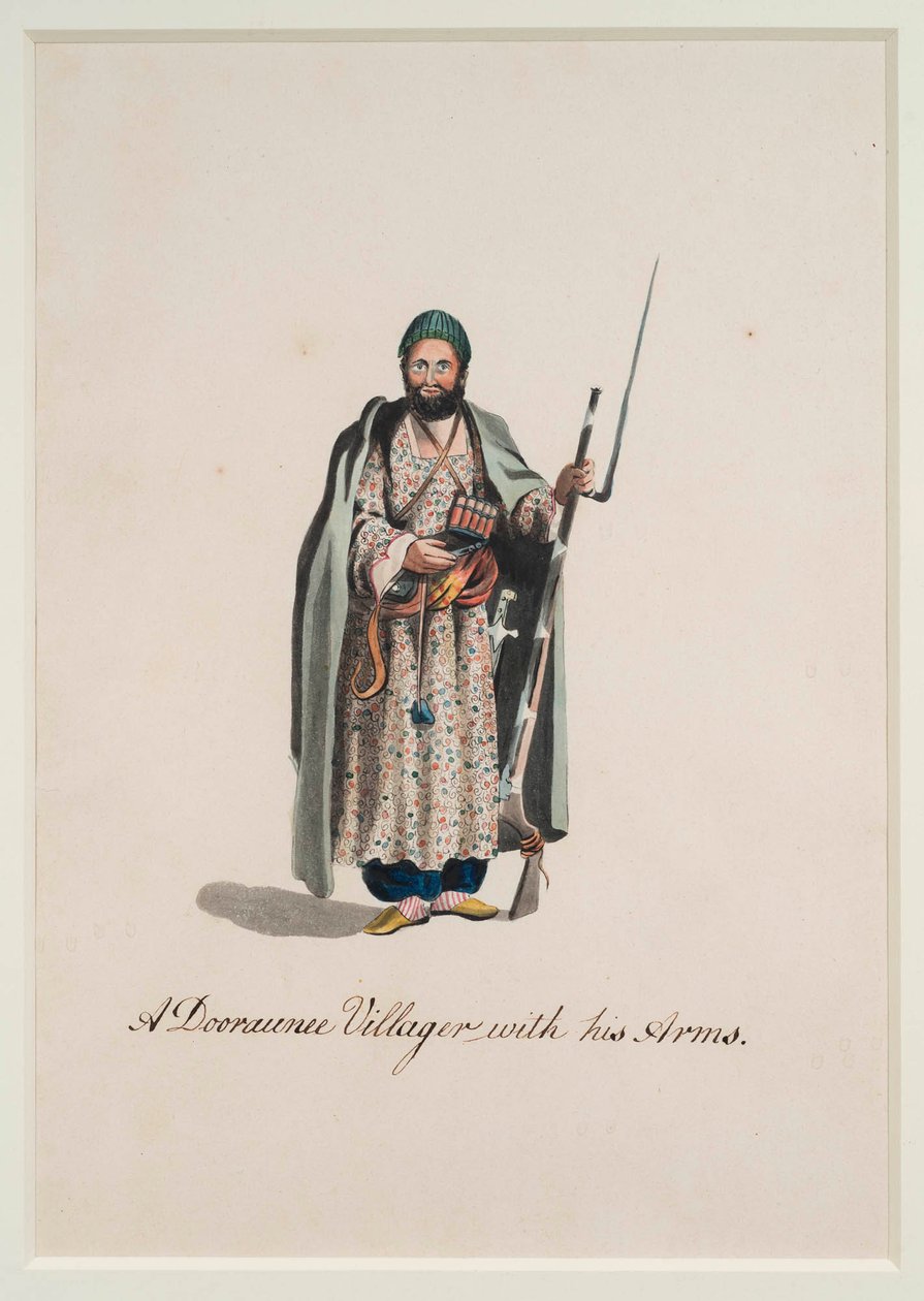 Silahlı Bir Dooraunee Köylü, 1815 by Robert Melville Grindlay