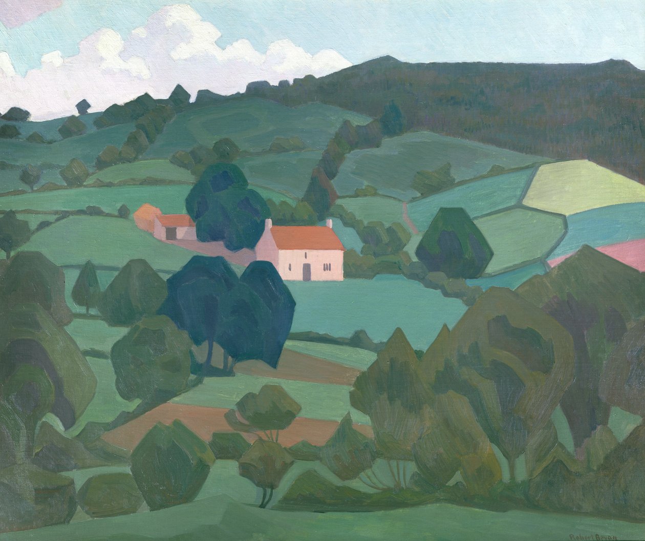 Burford Çiftliği, Devon, 1918 by Robert Polhill Bevan