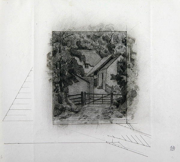 Fields Farm, Clayhidon, 1917 (kağıt üzerinde pastel boya) by Robert Polhill Bevan