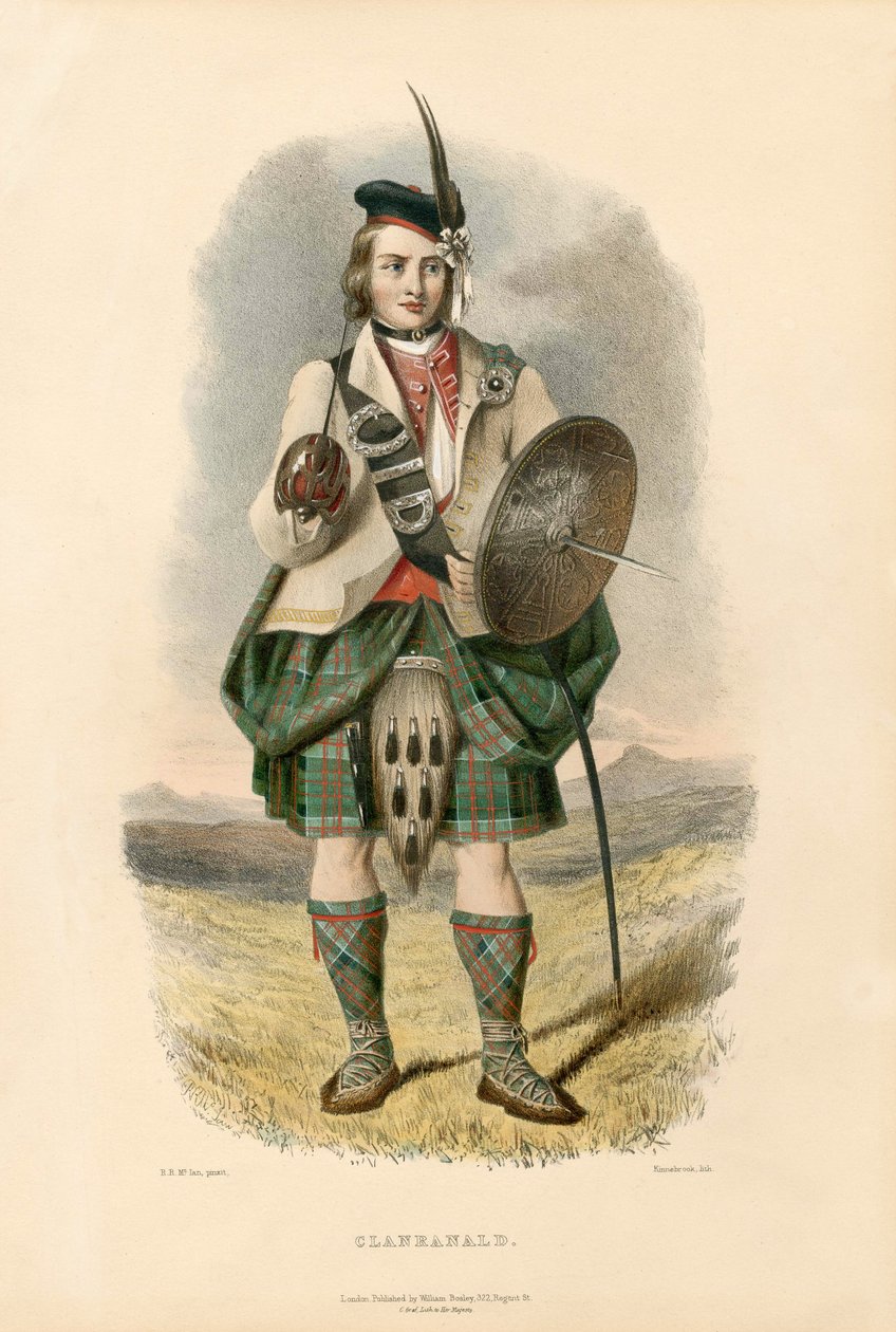 Clanranald, The Clans of the Scottish Highlands, pub.1845