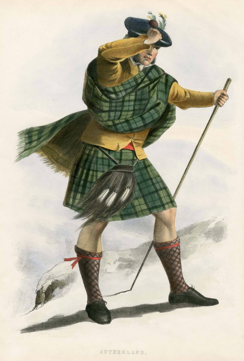 Sutherland, The Clans of the Scottish Highlands, pub.1845