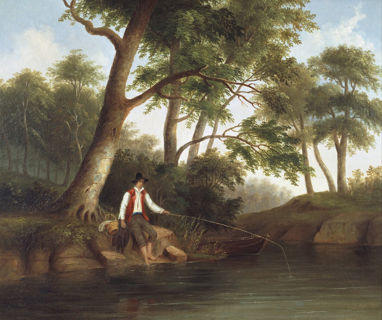 Adam Balık Tutma by Robert Scott Duncanson