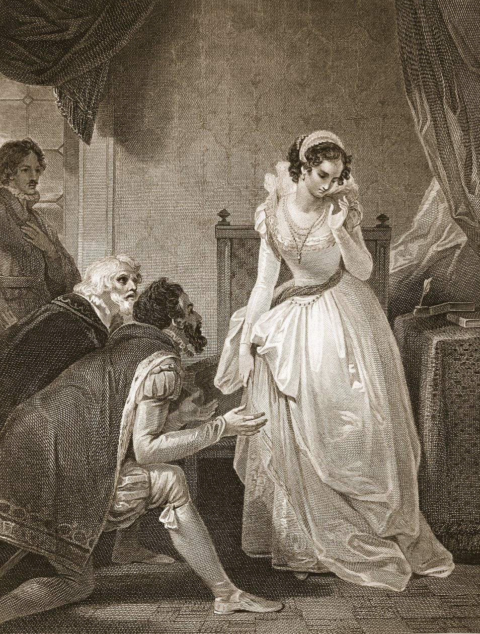 Leydi Jane Gray tacı reddediyor, W. Bromley tarafından oyulmuş, David Hume