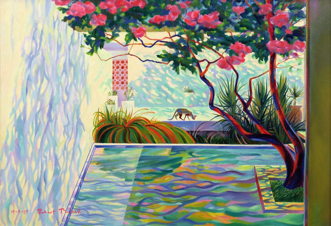 Meksika Bahçesinde Kedi by Robert Tyndall