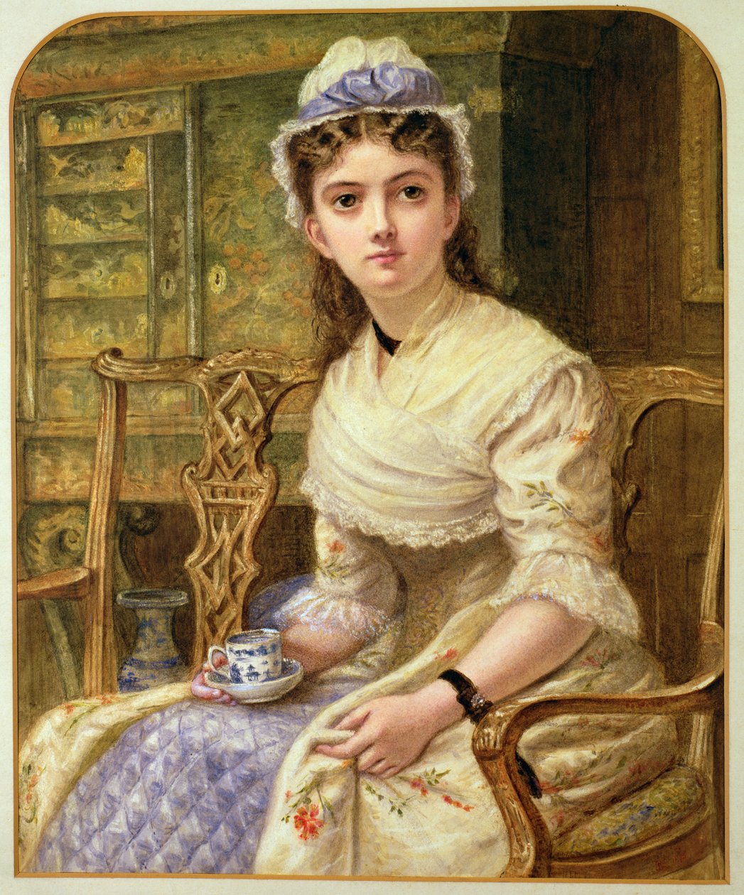 Çay İçen Bir Kadın, 1895 by Robert W. Little