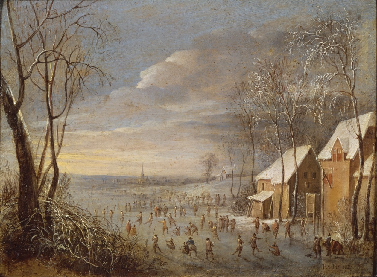 Buz Pateni Sahnesi veya Kar Etkisi by Robert van den Hoecke