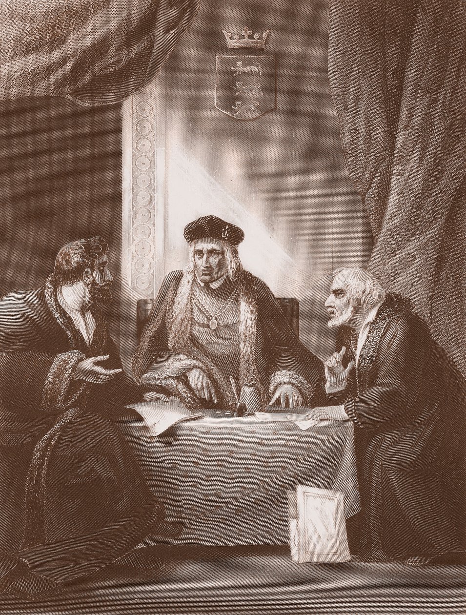 AH Payne tarafından oyulmuş Empson ve Dudley ile Henry VII, (lito) by Robert (after) Smirke