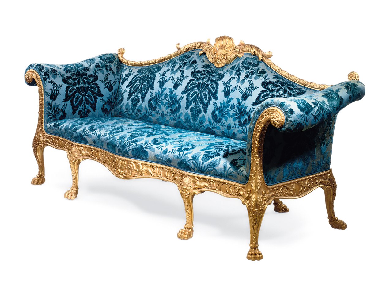 Bir George III yaldızlı kanepe by Robert Adam