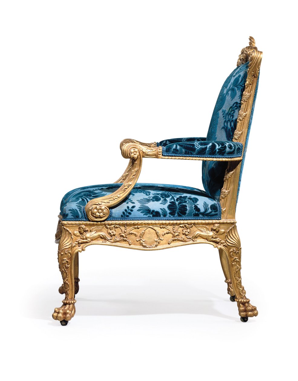 George III yaldızlı ahşap koltuklardan biri by Robert Adam