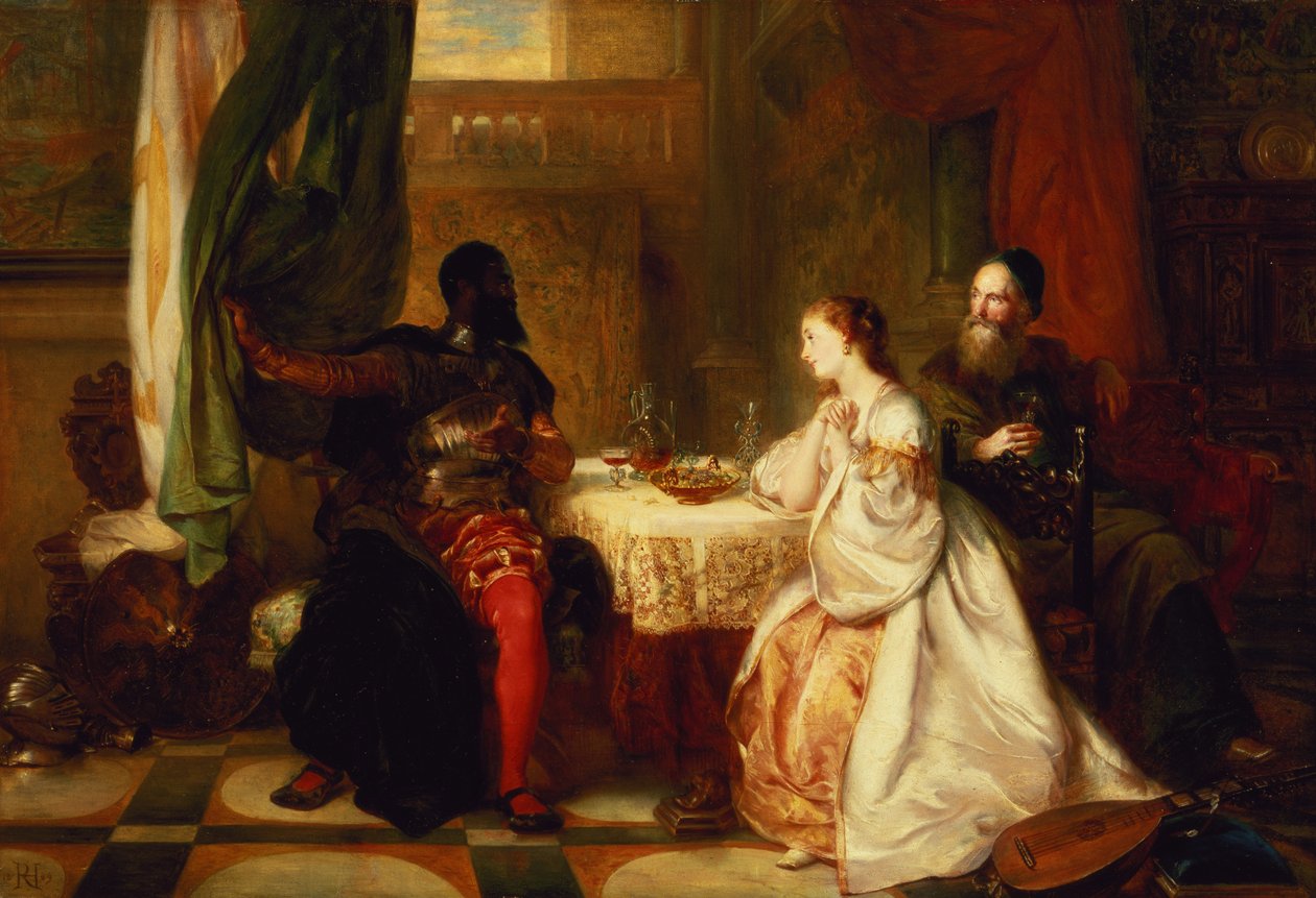 Maceralarını Desdemona ile İlişkilendiren Othello, 1869 by Robert Alexander Hillingford