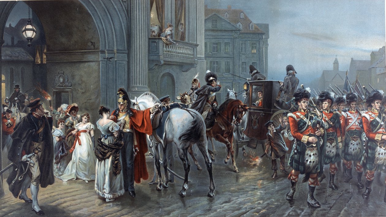 Waterloo'ya çağrıldı, Brüksel, 1815, 1898 dolayları by Robert Alexander Hillingford