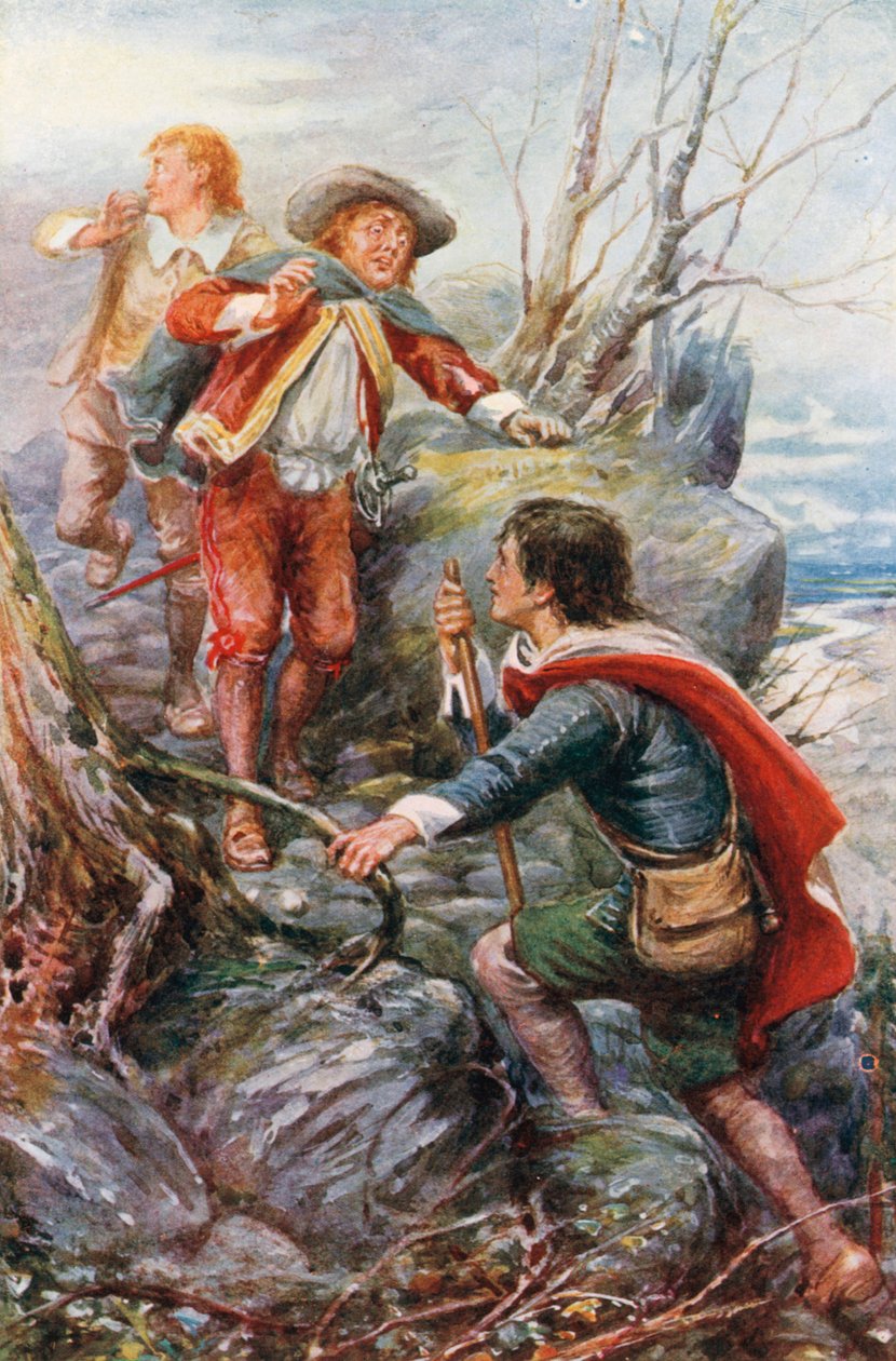 Christian Tepede Timorous ile buluşuyor Zorluk (renkli taş baskı) by Robert Ambrose (after) Dudley