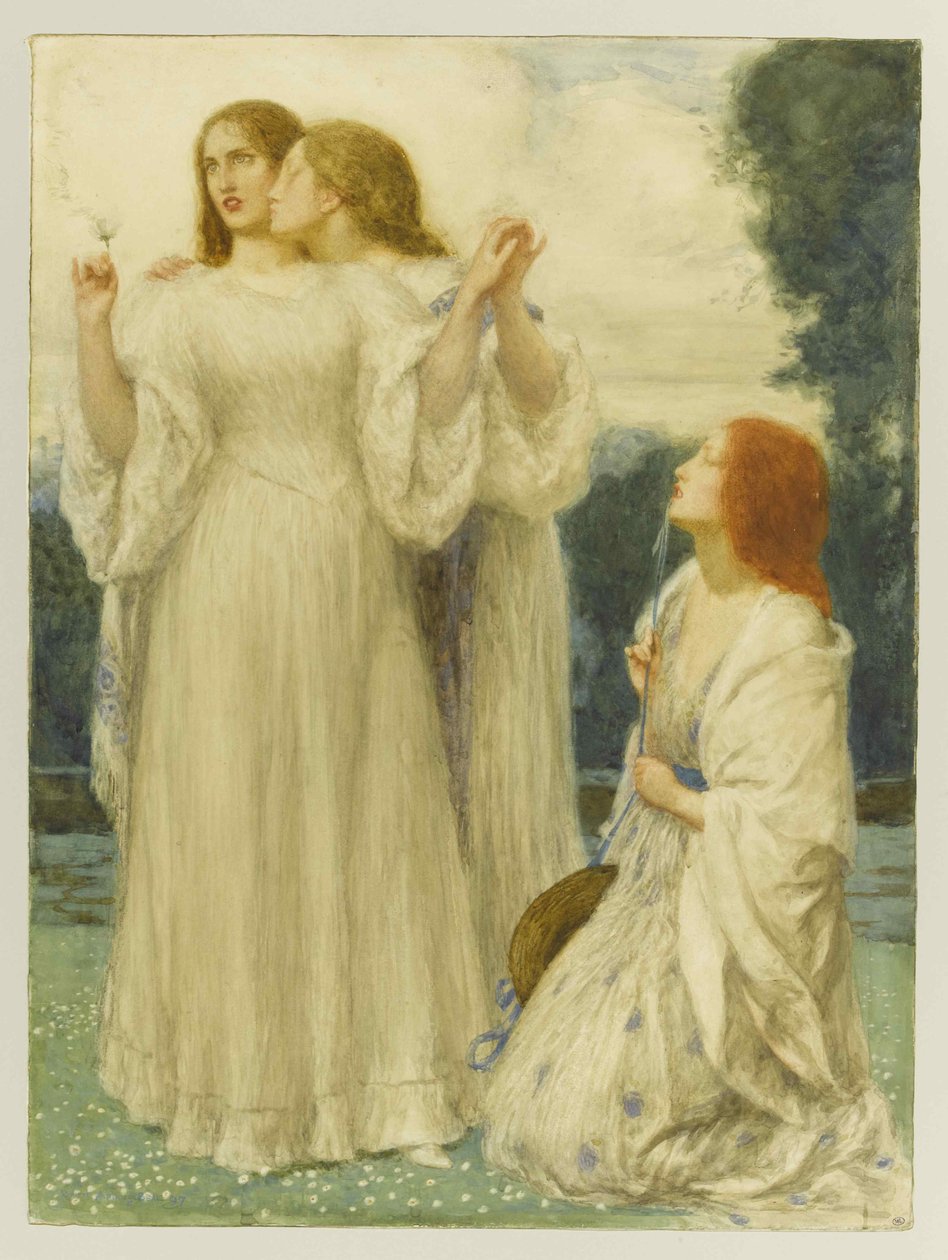 Kahin: Bir Parkta Üç Genç Kadın, 1897. by Robert Anning Bell