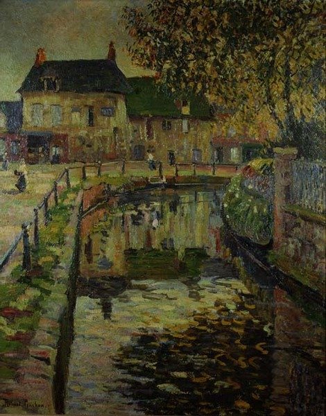 Köyün içinden geçen kanal by Robert Antoine Pinchon