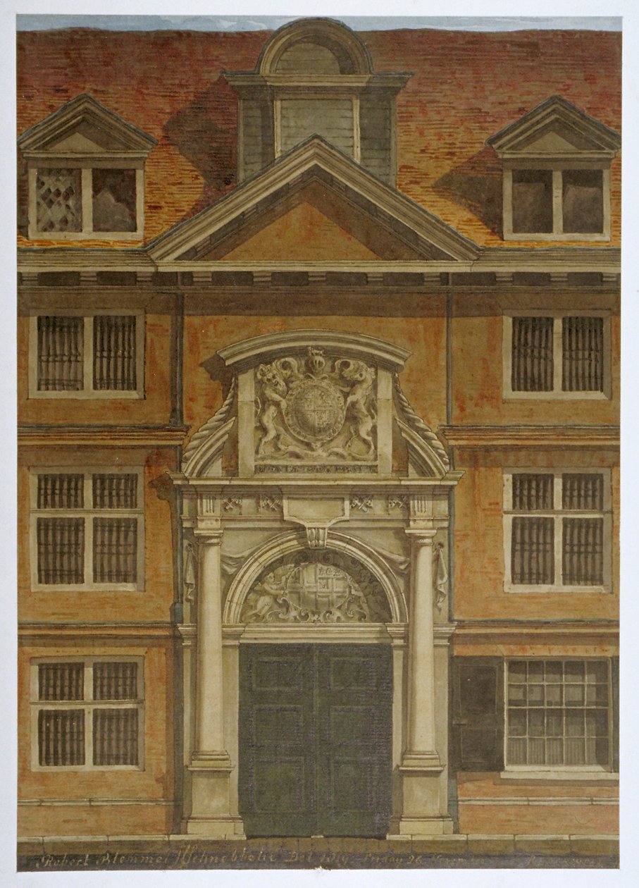 Blackwell Hall, Londra Şehri, 1819 by Robert Blemmell Schnebbelie
