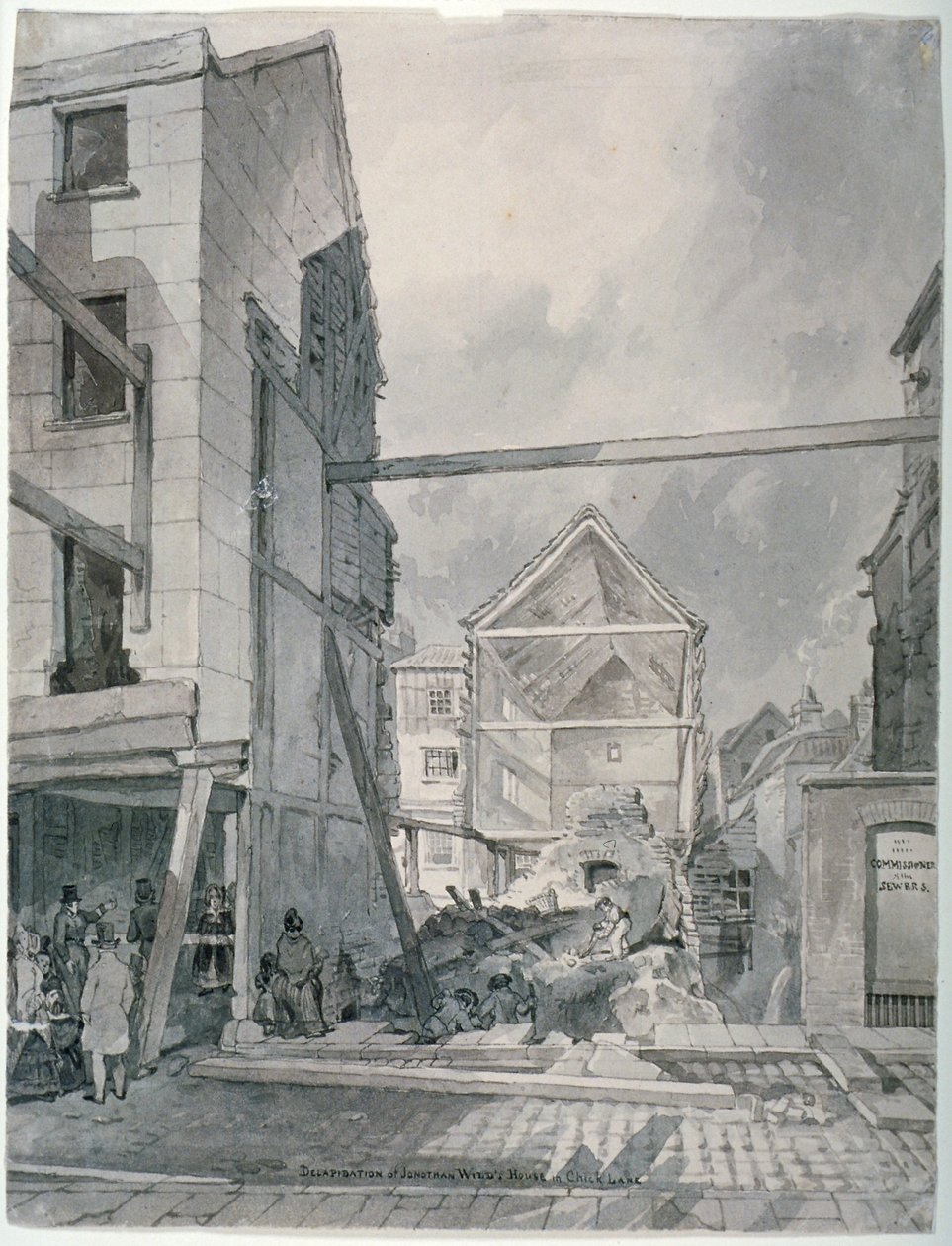 Chick Lane, Londra Şehri, 1825 by Robert Blemmell Schnebbelie