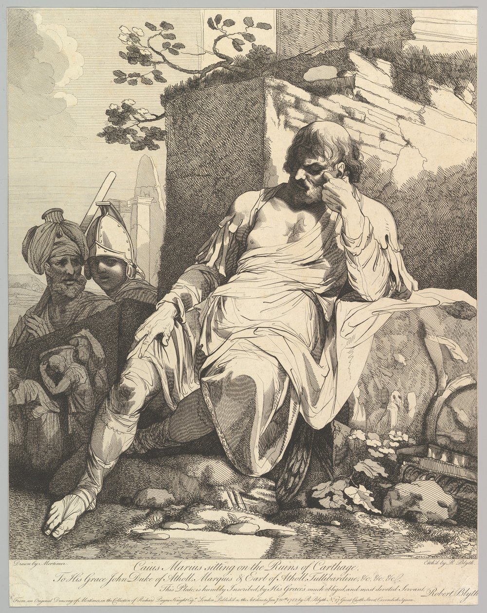 Caius Marius, Kartaca Harabeleri Üzerine, 20 Ocak 1782. by Robert Blyth