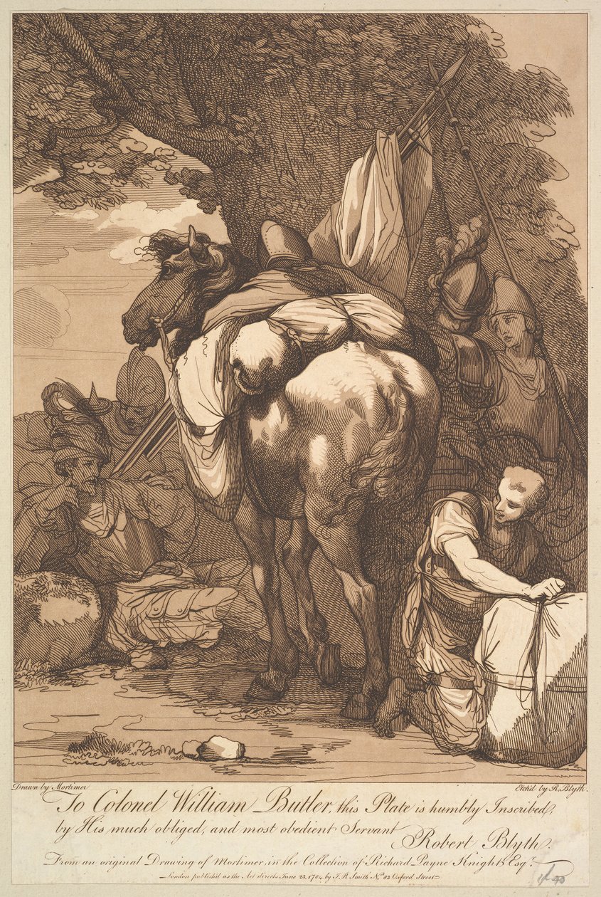 Askerlerle birlikte yük atı, 23 Haziran 1784. by Robert Blyth