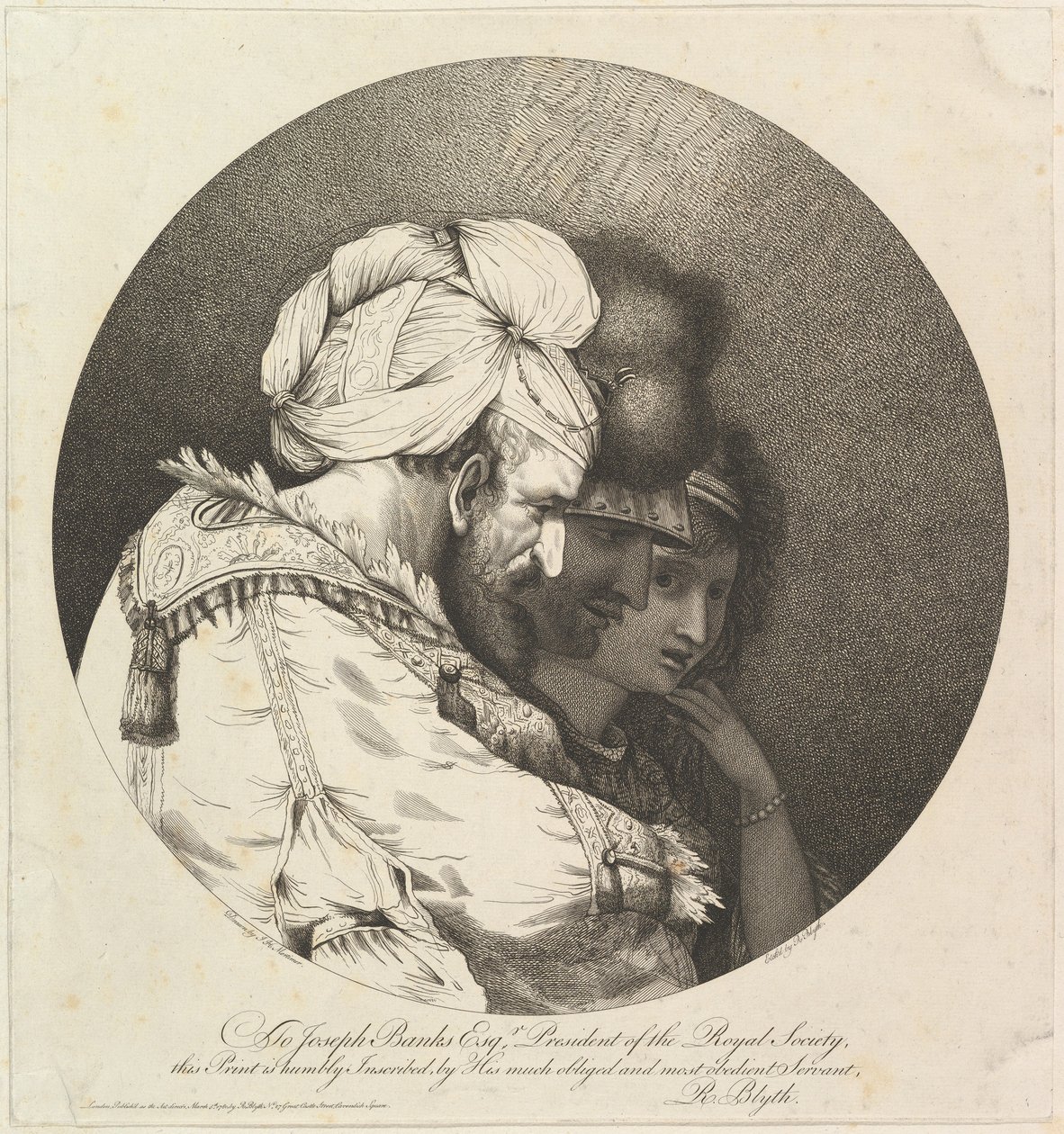 Üç Doğulu Kafa, 5 Mart 1780. by Robert Blyth