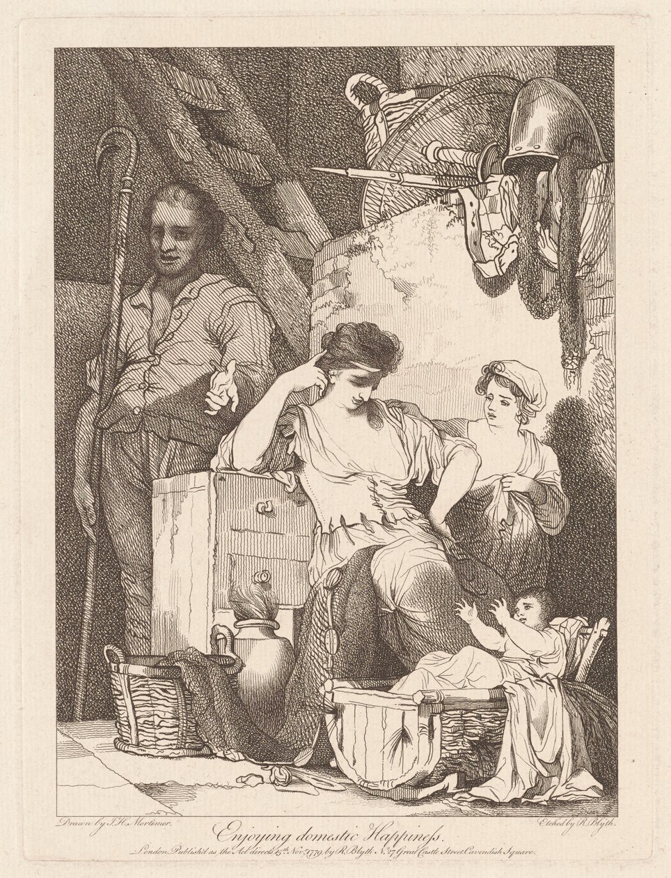 Aile İçi Mutluluğun Tadını Çıkarmak by Robert Blyth, after John Hamilton Mortimer