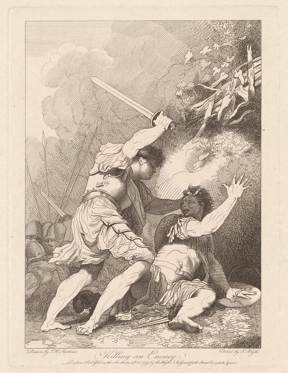 Bir Düşmanı Öldürmek by Robert Blyth, after John Hamilton Mortimer