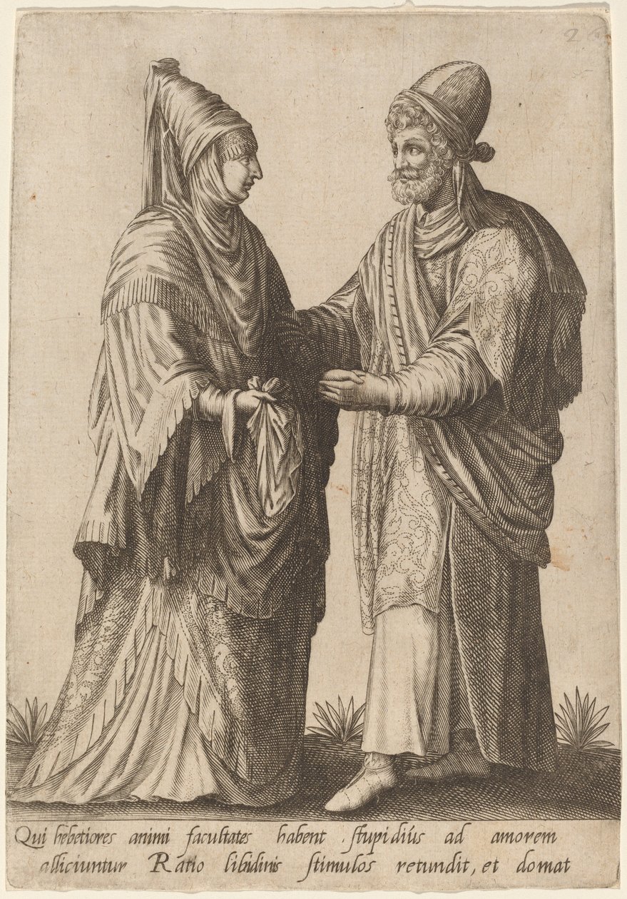 Zihinsel yetenekleri daha az olanlar... by Robert Boissard after Jean Jacques Boissard