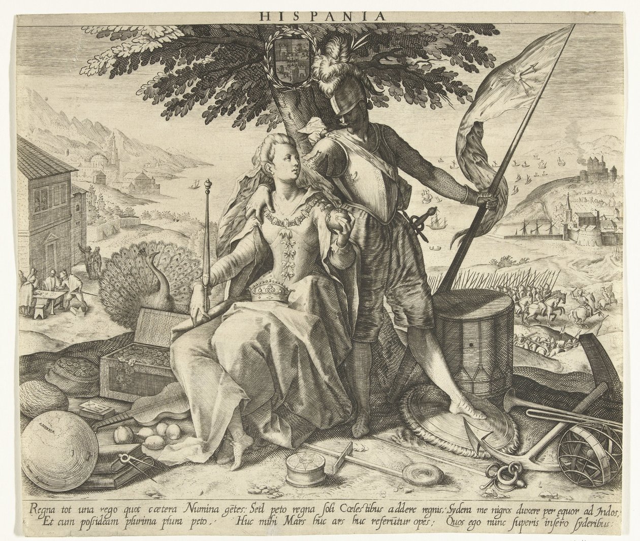 İspanya Hispania (nesne üzerindeki başlık) Avrupa ülkelerinin alegorileri (dizi başlığı) by Robert Bossart