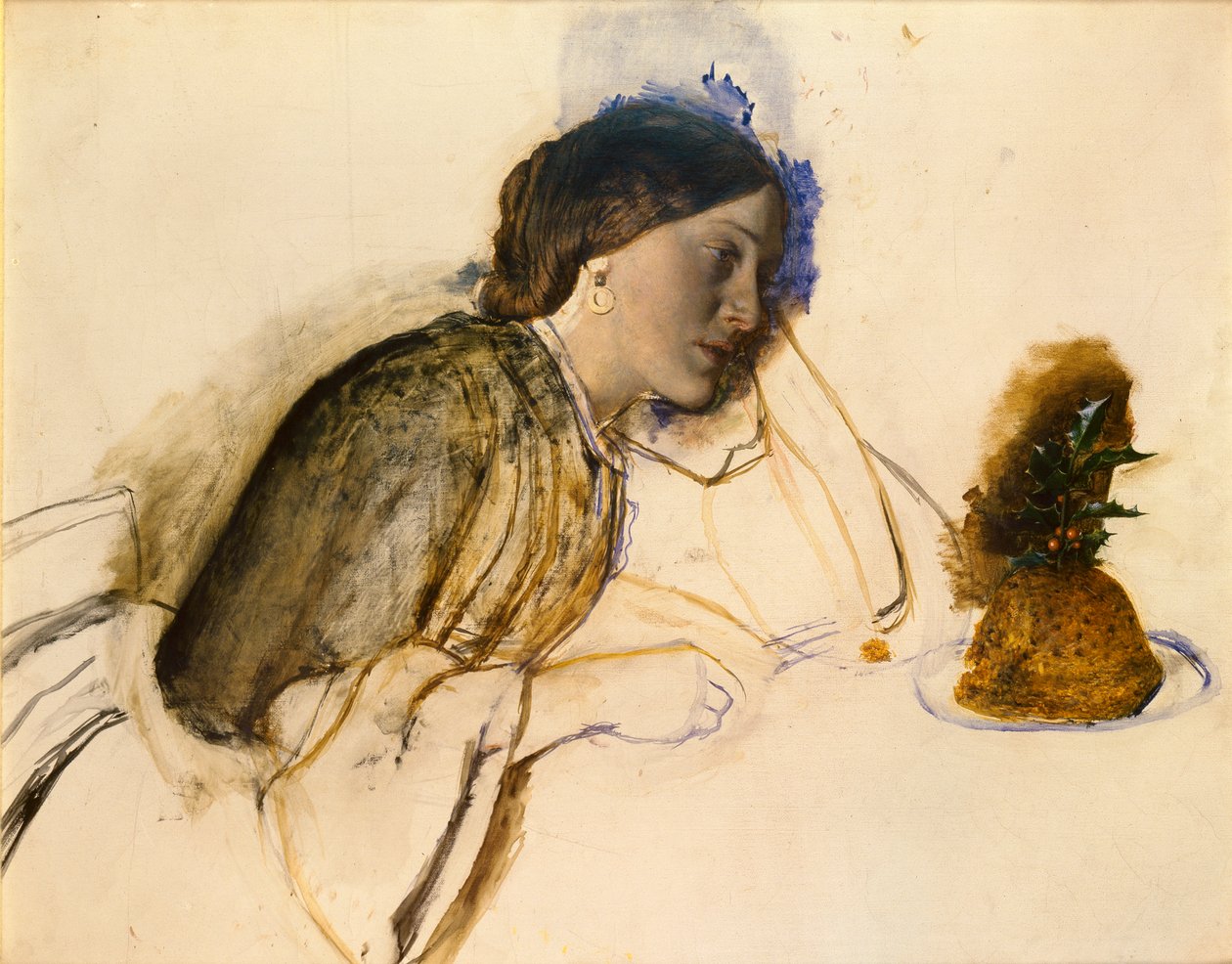 Zavallı Aktrisin Noel Yemeği, c1860 by Robert Braithwaite Martineau