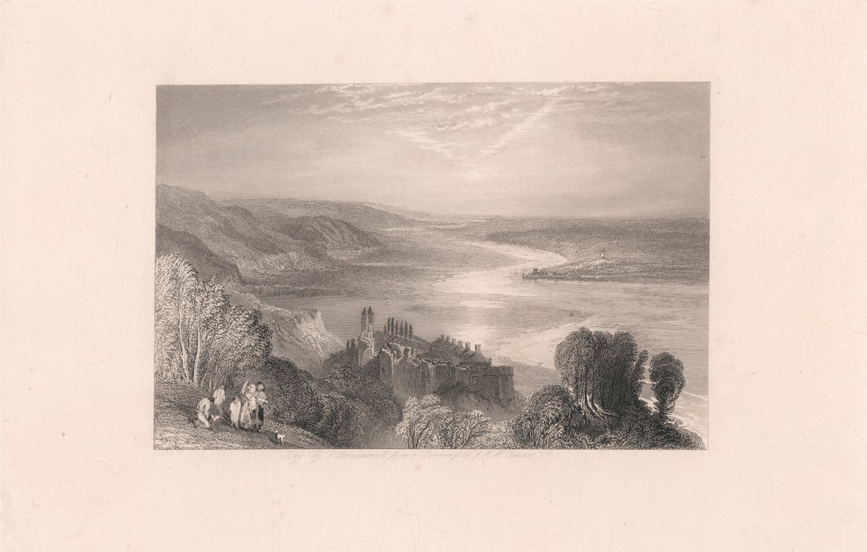 Quilleboeuf Kasabası ile Chateau de Tancarville by Robert Brandard