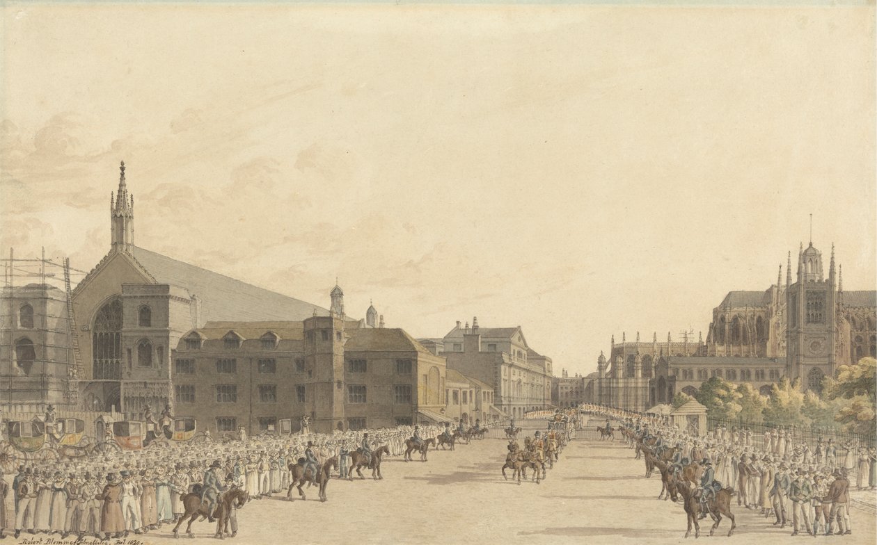 Westminster, Kraliçe Caroline'ın Duruşması sırasında by Robert Bremmel Schnebbelie