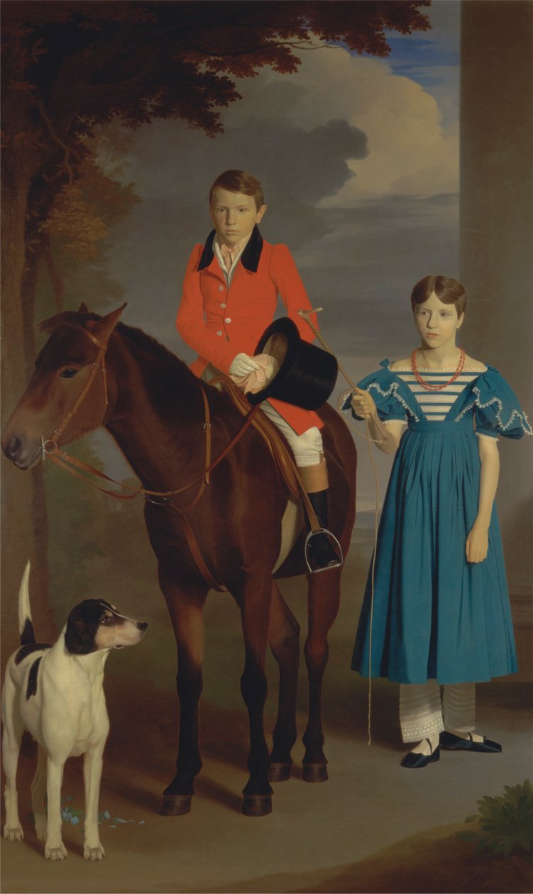 John Gubbins Newton ve Kız Kardeşi Mary Newton by Robert Burnard