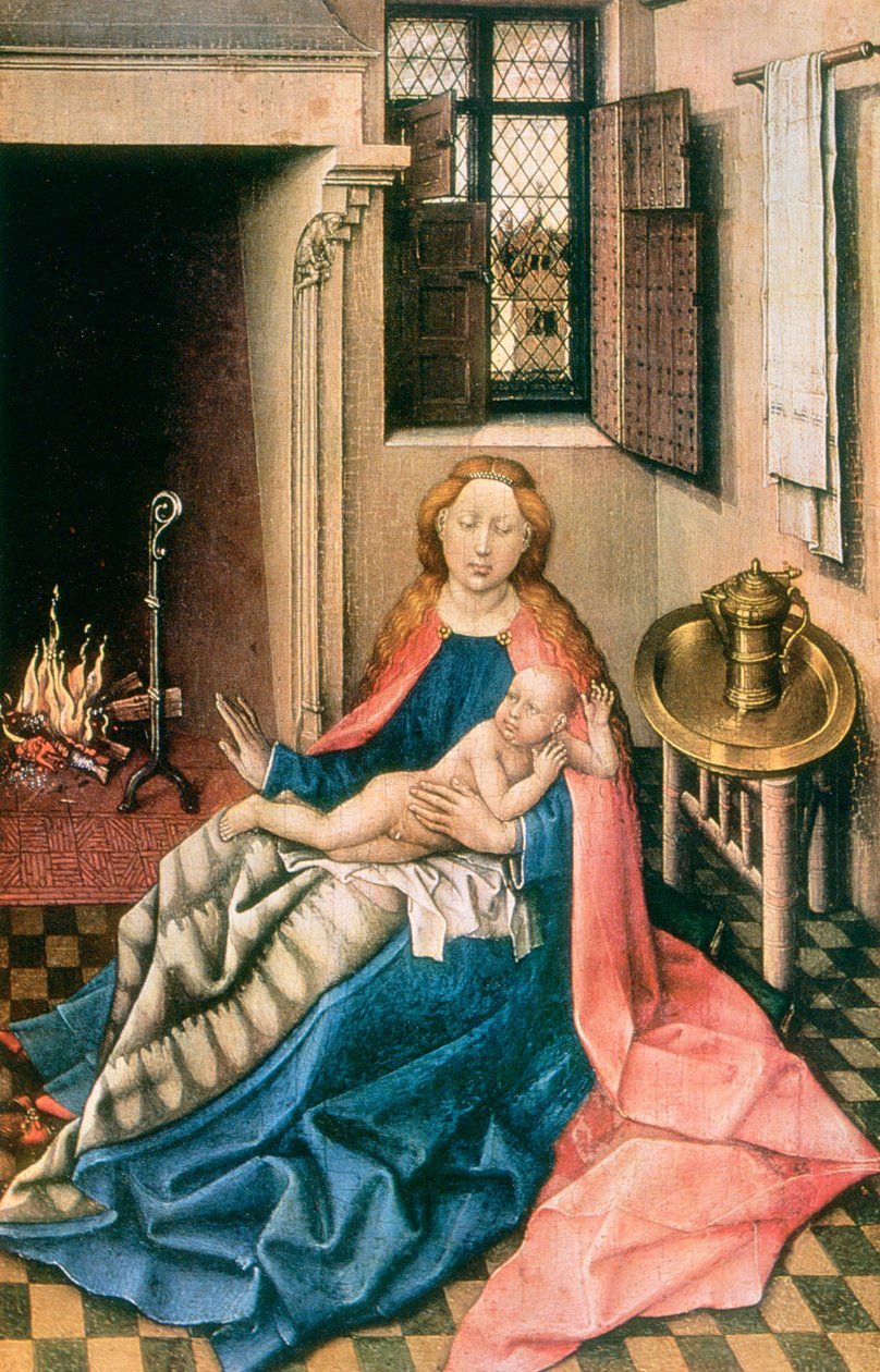 Şöminenin Önünde Madonna ve Çocuk, 1430