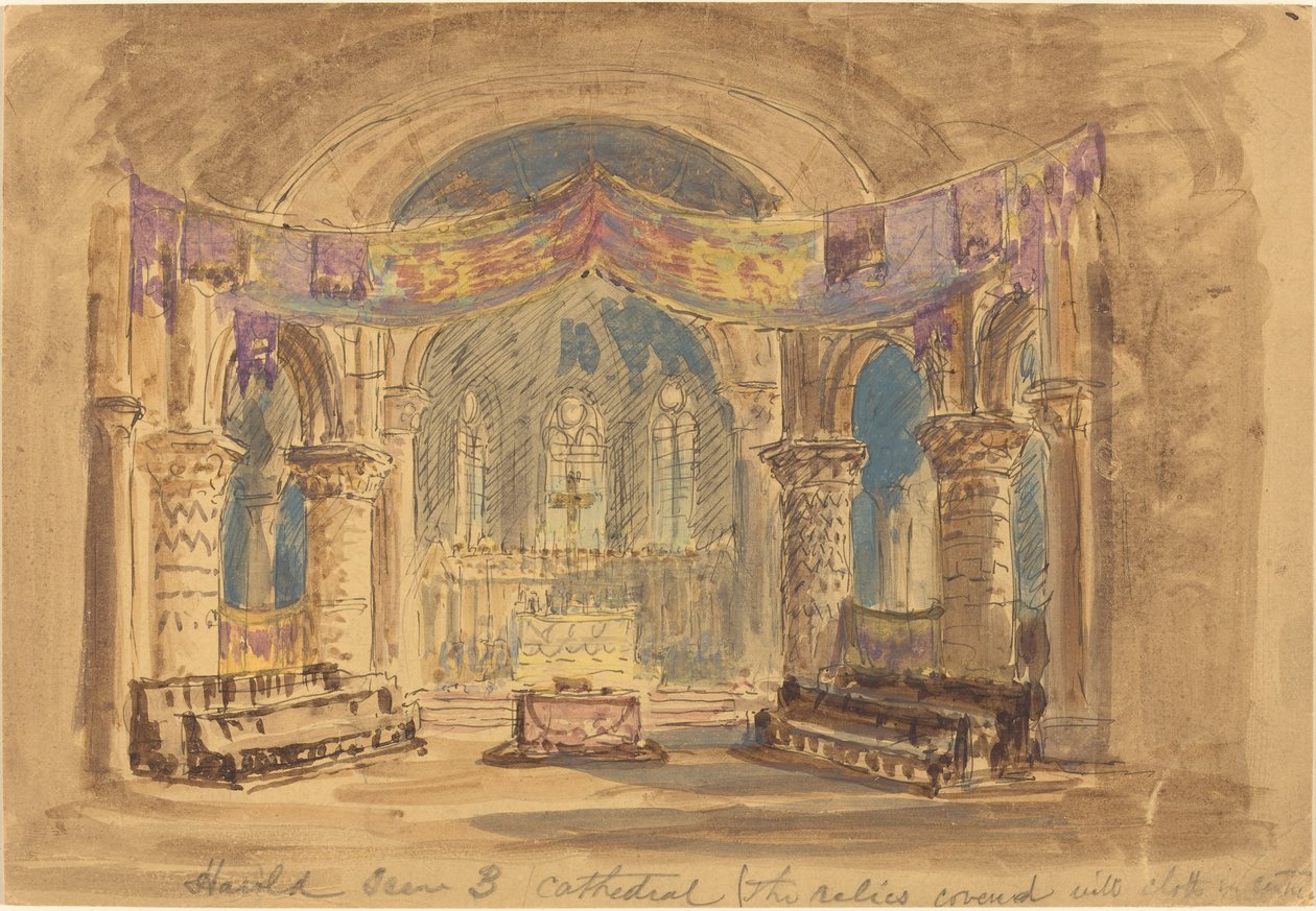 "Harold Scene 3 Katedrali (Merkezde bezle kaplı kalıntılar)" by Robert Caney
