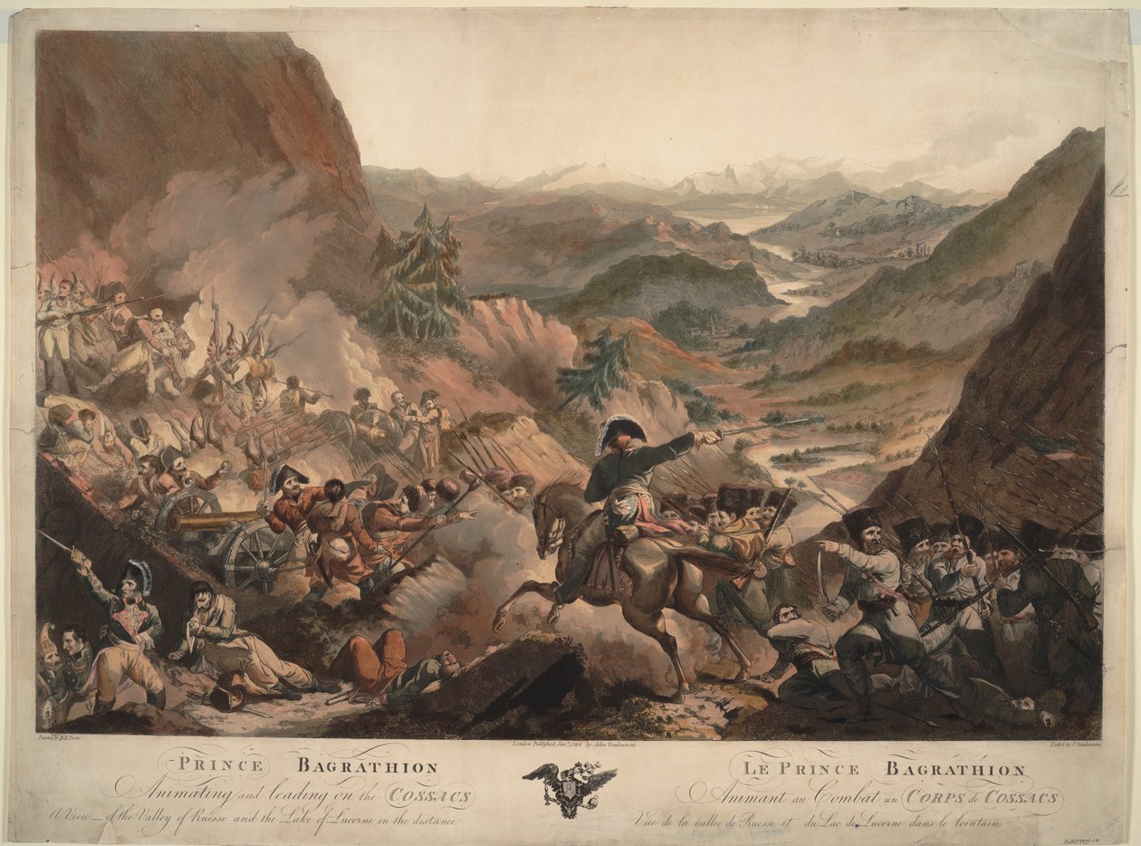 Prens Bagration, Kazakları Alpler