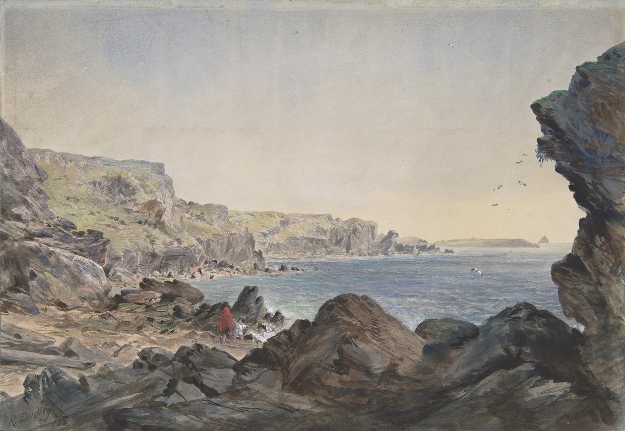 Foilhummerum Körfezi, Valentia, Kablonun Bulunduğu Noktadan Denize Doğru Bakmak..., 1865-66. by Robert Charles Dudley