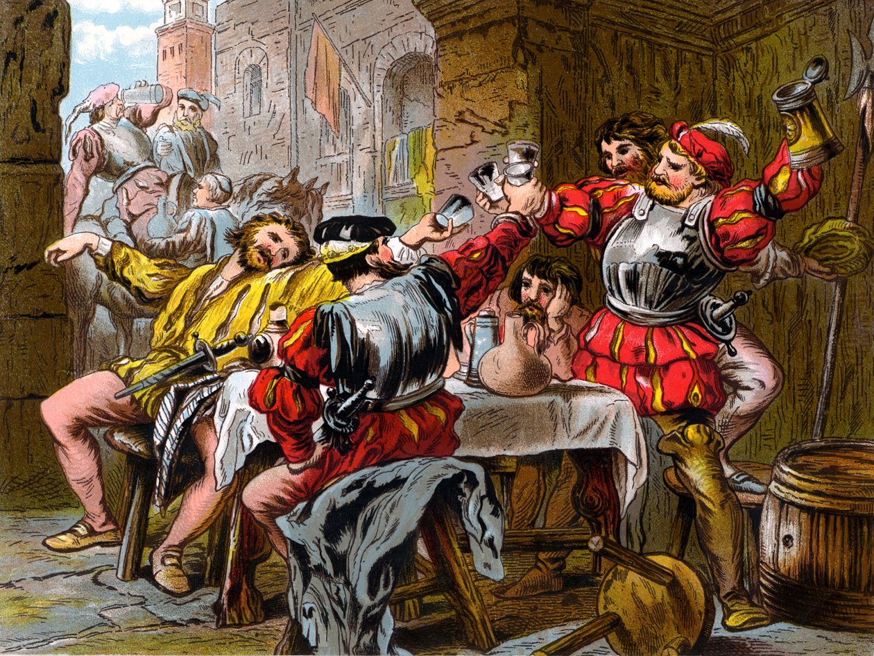 "Canakin Clink'i Bırakın" Othello Perde II. Sahne II. (kromolitograf) by Robert Charles Dudley