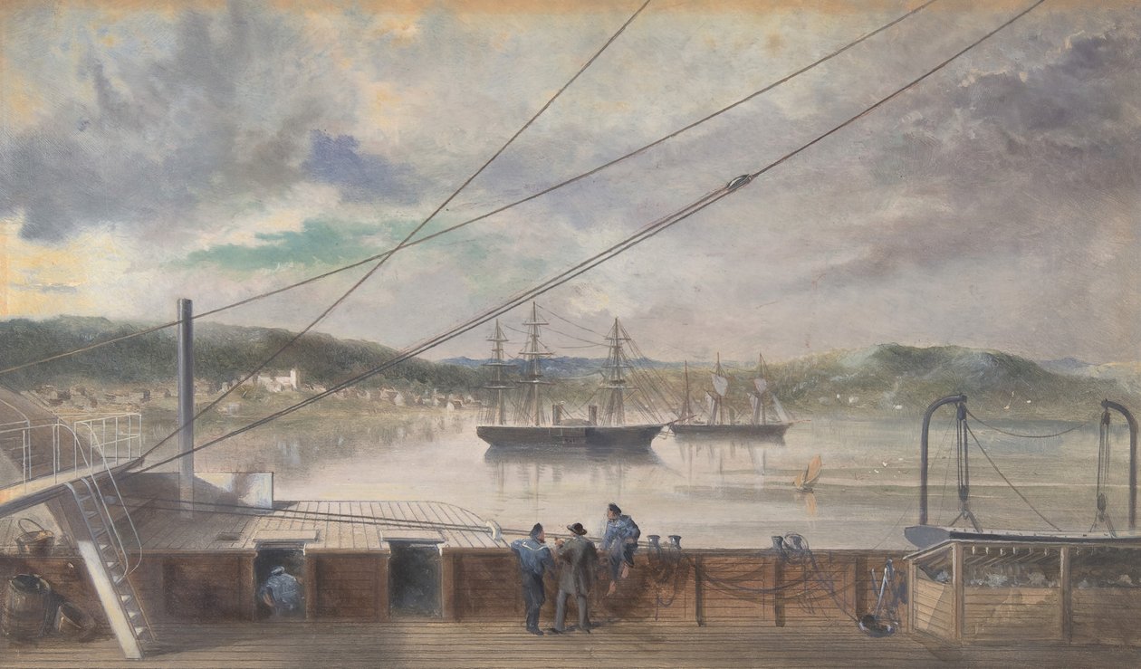 Kalbin İçeriğinin Yerleşimi ve Kilisesi, Newfoundland, 1866. by Robert Charles Dudley