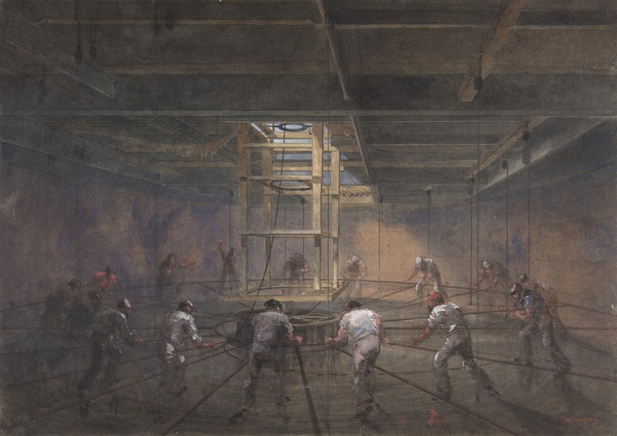 Büyük Doğu Gemisindeki Tanklardan Birinin İç Görünümü, 1865-66. by Robert Charles Dudley