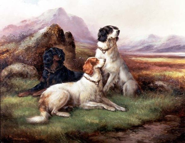 Bir Yayla Manzarasında Setterler by Robert Cleminson