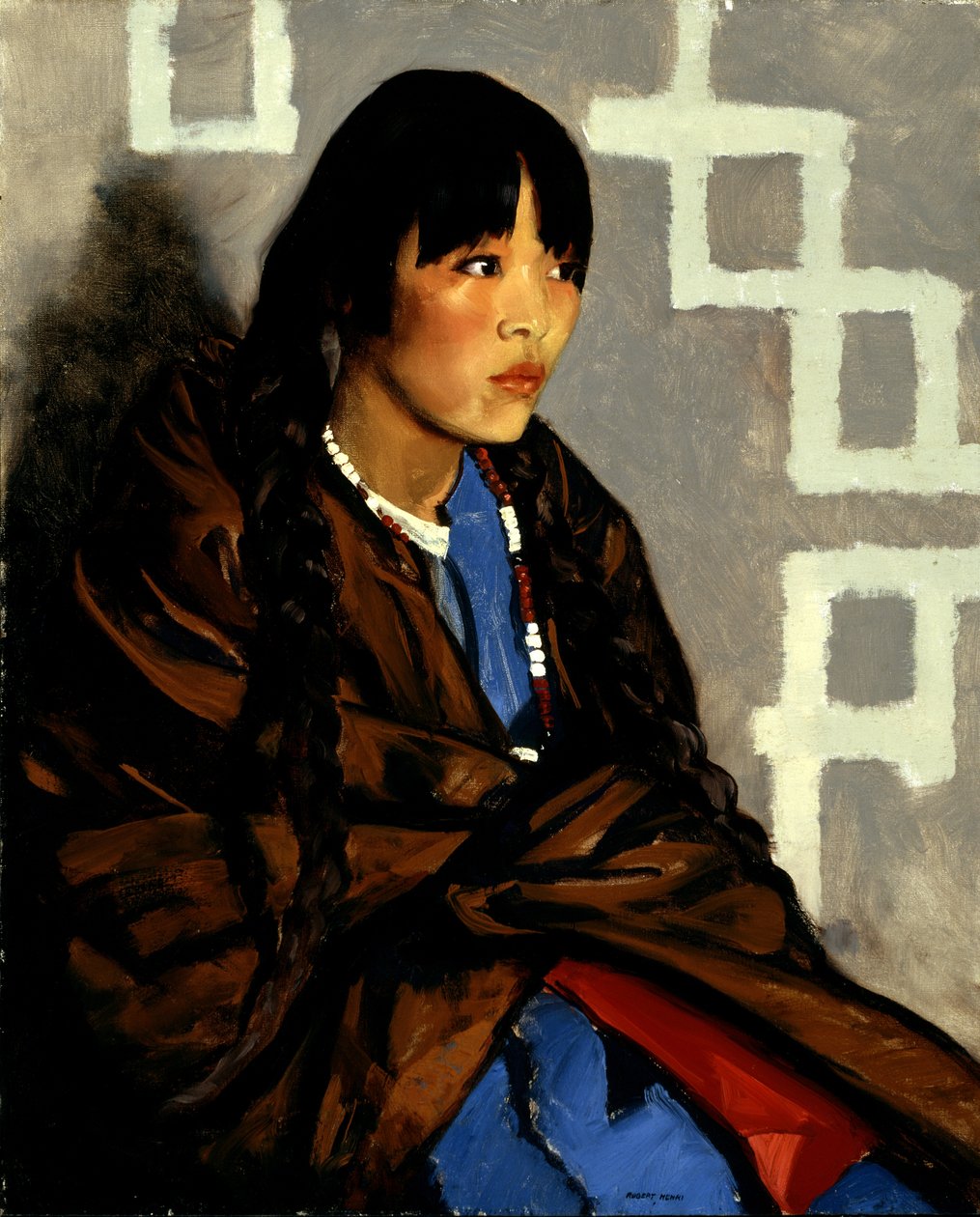 Kızılderili Kız veya Julianita, 1917 dolayları (tuval üzerine yağlıboya) by Robert Cozad Henri