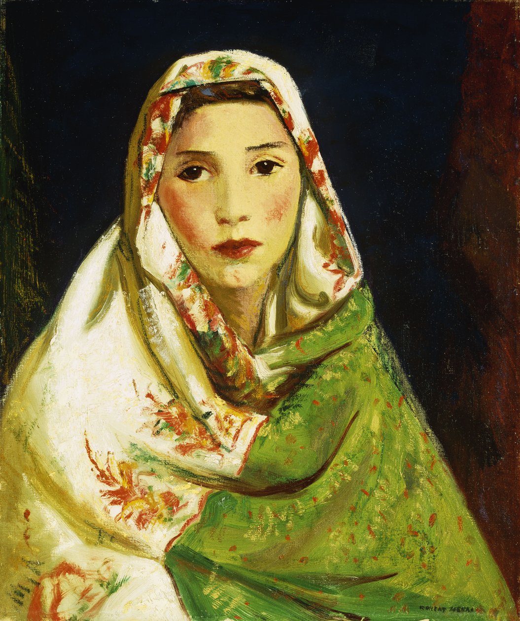 Doğu Eşarplı Meksikalı Kız, 1916 by Robert Cozad Henri