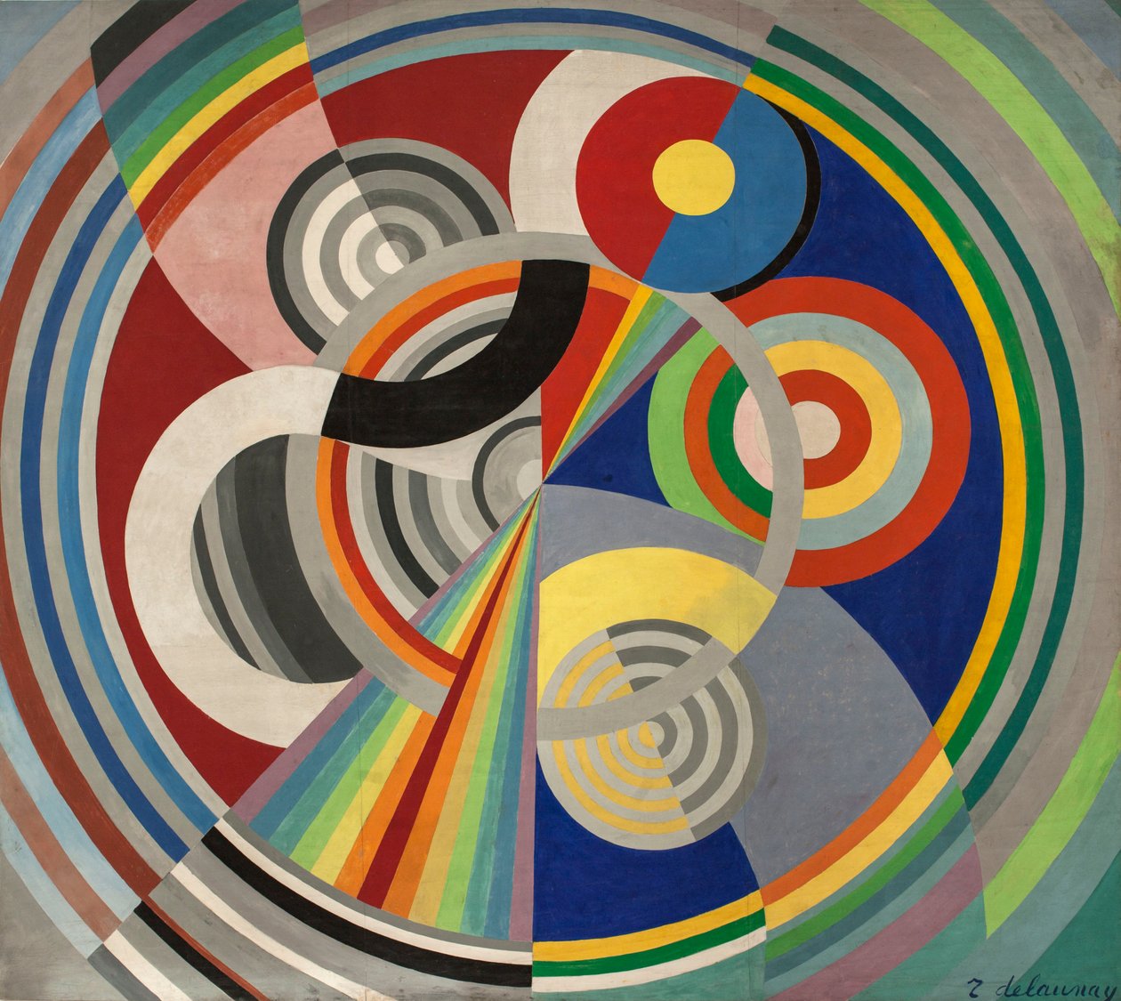 Ritim no.1, Salon des Tuileries için dekorasyon, 1938. by Robert Delaunay