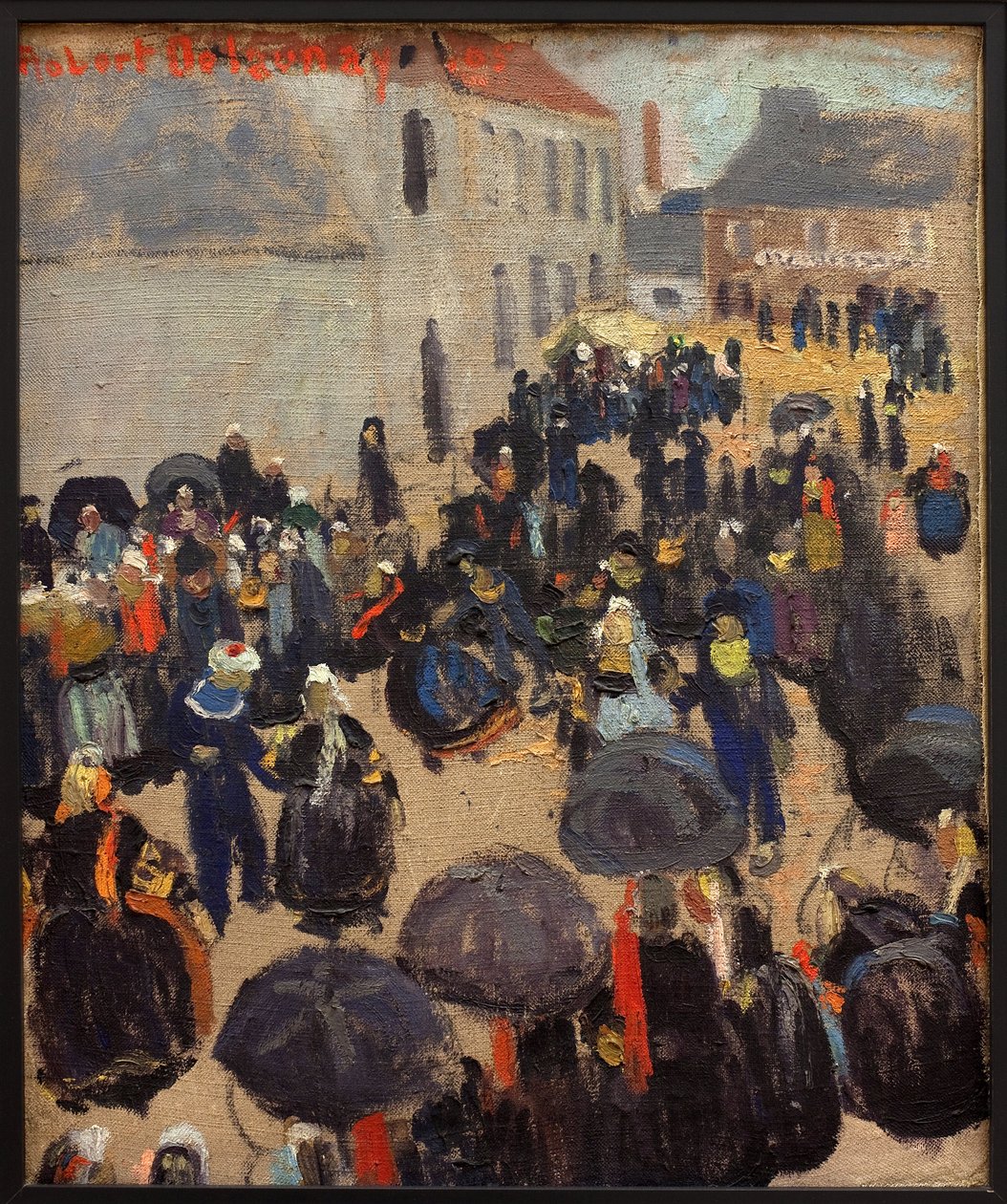 Ülkedeki parti. Robert Delaunay (1885-1941), Tuval Üzerine Yağlıboya Tablo by Robert Delaunay