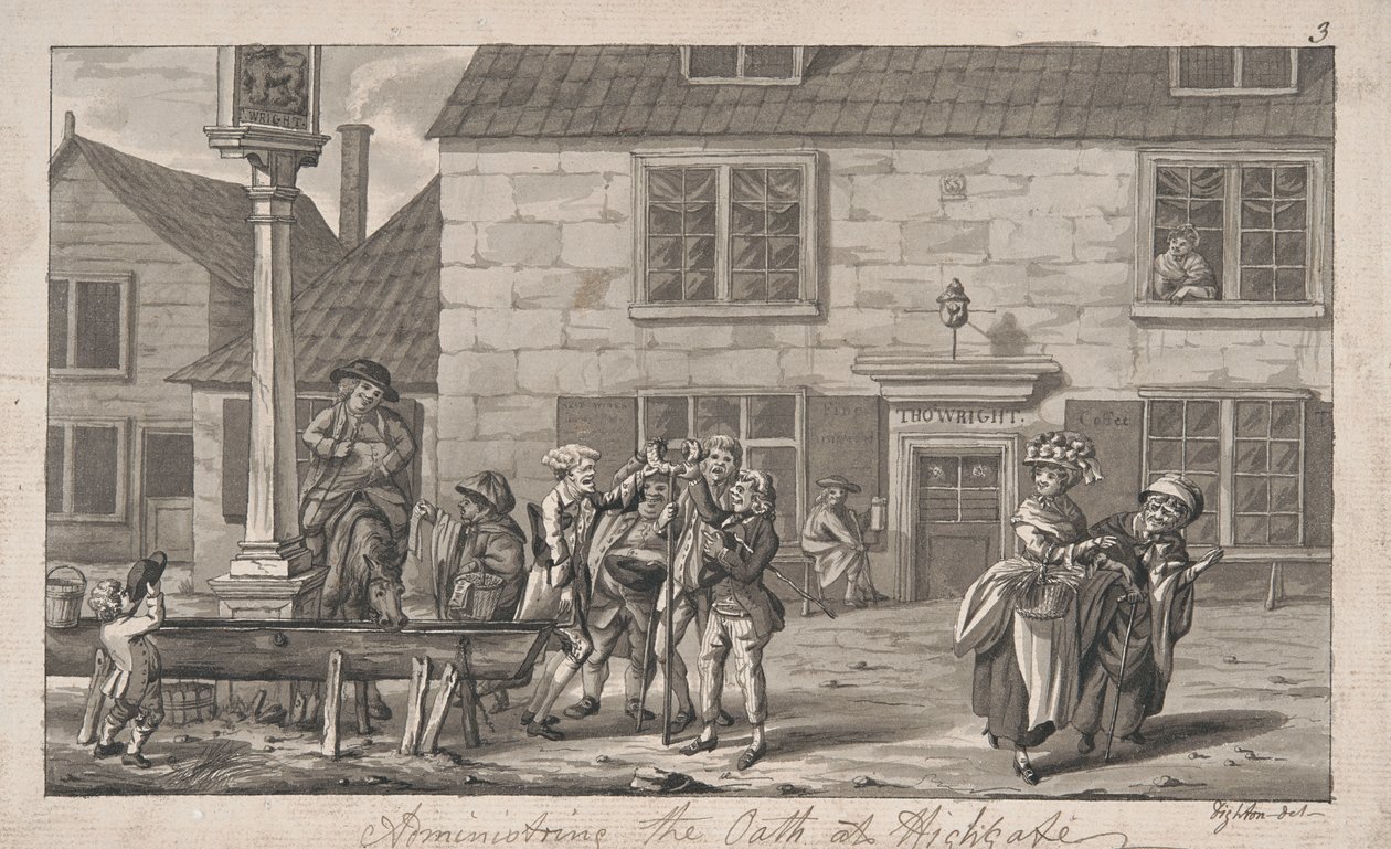 Yemini Highgate'te Yönetmek by Robert Dighton